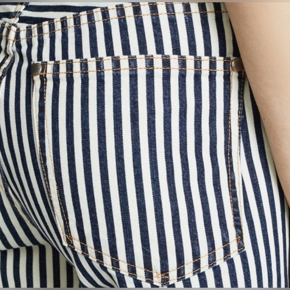 Rag & Bone Indigo Stripe Vintage Straight Jeans - Picture 2 of 10